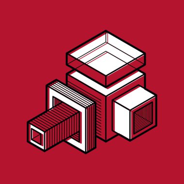 izometrik kafes şekiller ve resimler