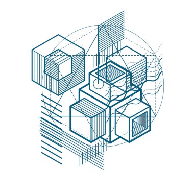izometrik kafes şekiller ve resimler