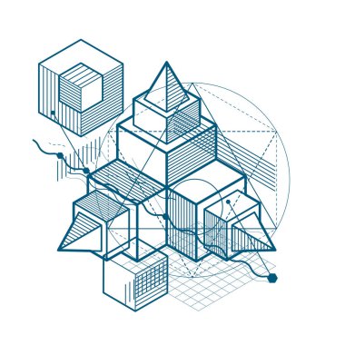 izometrik kafes şekiller ve resimler