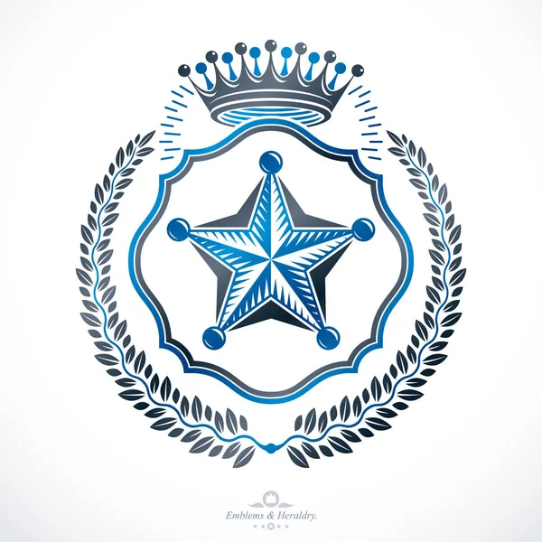 Retro tarzı Hanedanlık armaları etiket