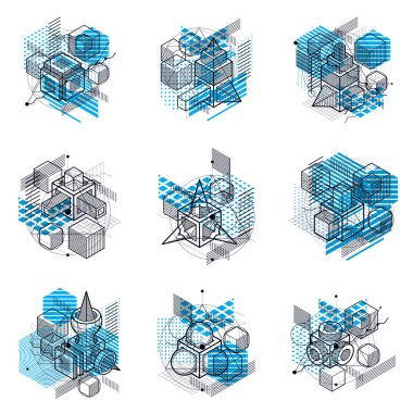 izometrik kafes şekiller ve resimler