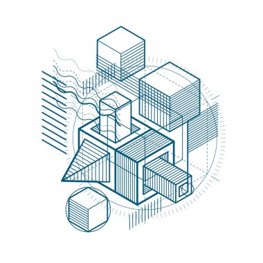 izometrik kafes şekiller ve resimler