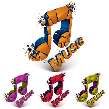 Müzik Notası kırık parçalar halinde