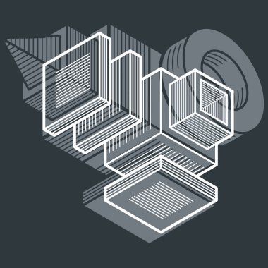 izometrik kafes şekiller ve resimler