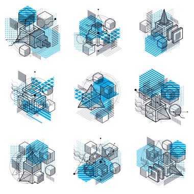 izometrik kafes şekiller ve resimler