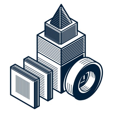 izometrik kafes şekiller ve resimler