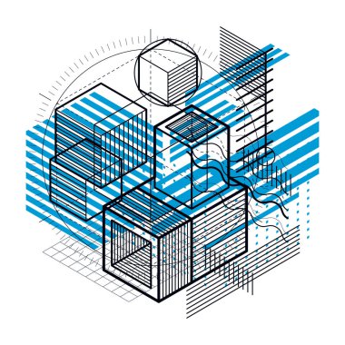 izometrik kafes şekiller ve resimler