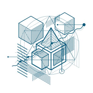 izometrik kafes şekiller ve resimler