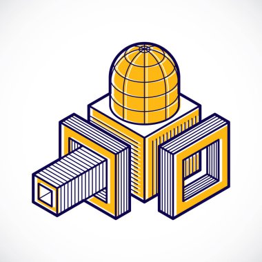 izometrik kafes şekiller ve resimler