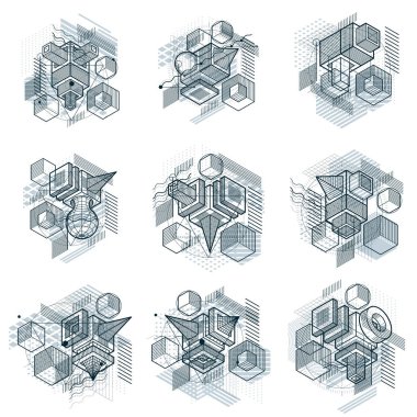 izometrik kafes şekiller ve resimler