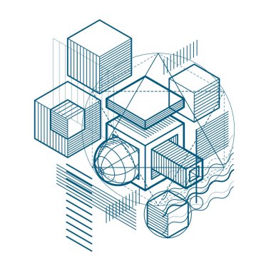 izometrik kafes şekiller ve resimler