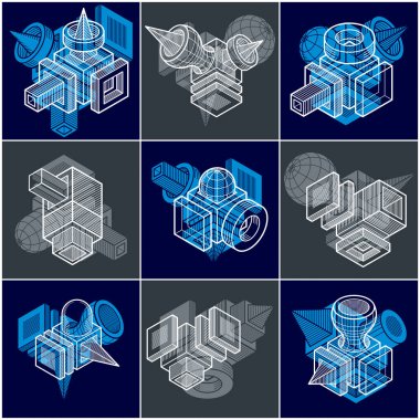 izometrik kafes şekiller ve resimler