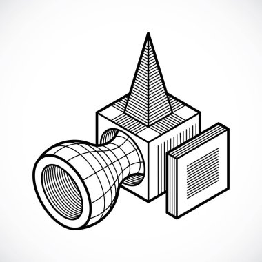 izometrik kafes şekiller ve resimler