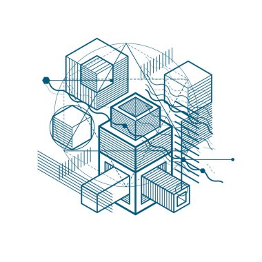 izometrik kafes şekiller ve resimler