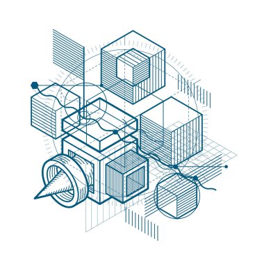 izometrik kafes şekiller ve resimler