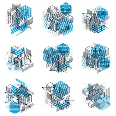 izometrik kafes şekiller ve resimler
