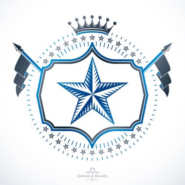 Retro tarzı Hanedanlık armaları etiket