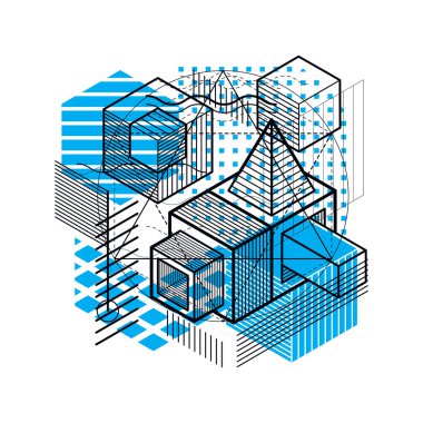 izometrik kafes şekiller ve resimler