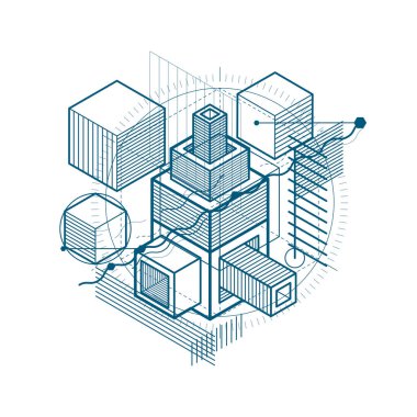 izometrik kafes şekiller ve resimler