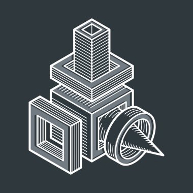 izometrik kafes şekiller ve resimler