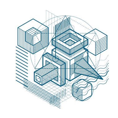 izometrik kafes şekiller ve resimler