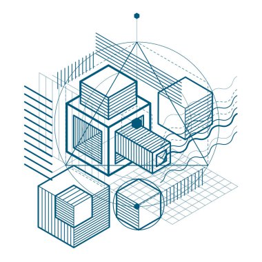 izometrik kafes şekiller ve resimler