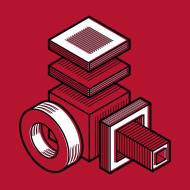 izometrik kafes şekiller ve resimler