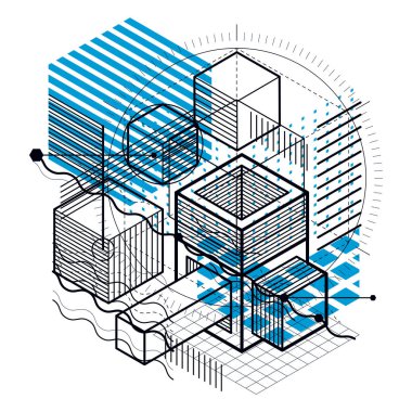 izometrik kafes şekiller ve resimler