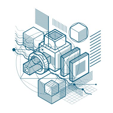 izometrik kafes şekiller ve resimler