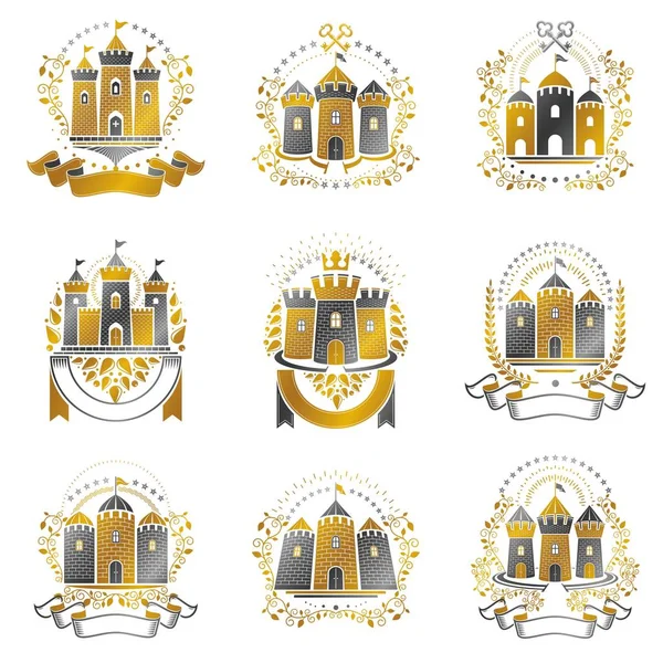 Heraldiska emblem-ikonen — Stock vektor