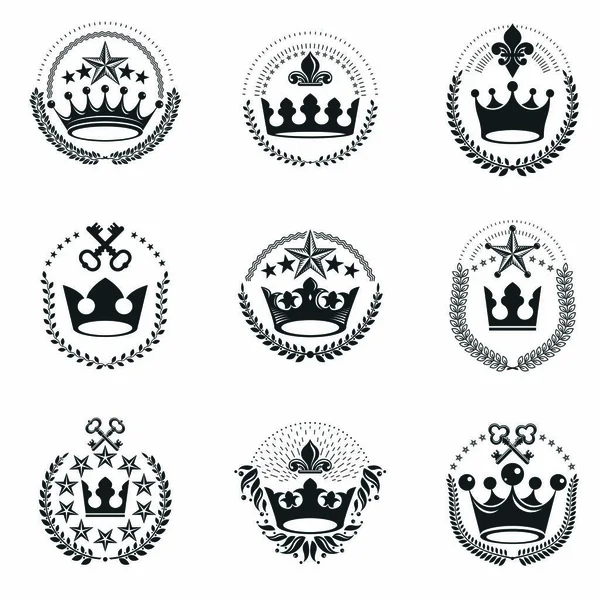 Heraldic Coat of Arms logos — Stock Vector