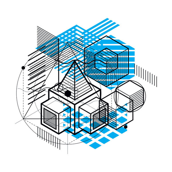 isometric mesh shapes and figures