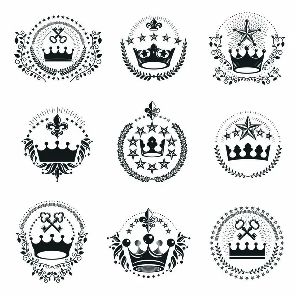 Heraldic Coat of Arms logos — Stock Vector