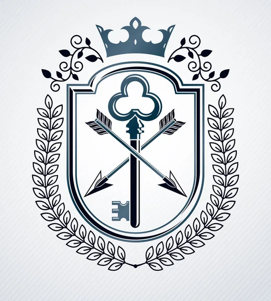 Icona emblema araldico — Vettoriale Stock