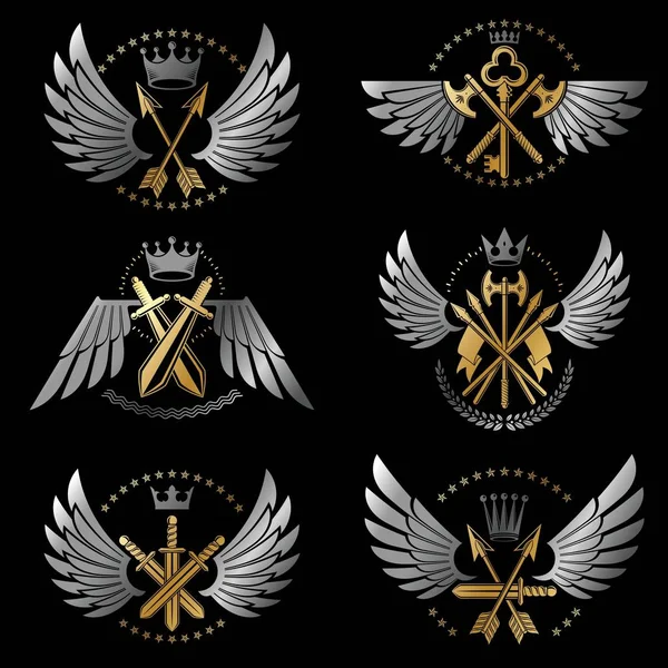 Icono del emblema heráldico — Archivo Imágenes Vectoriales
