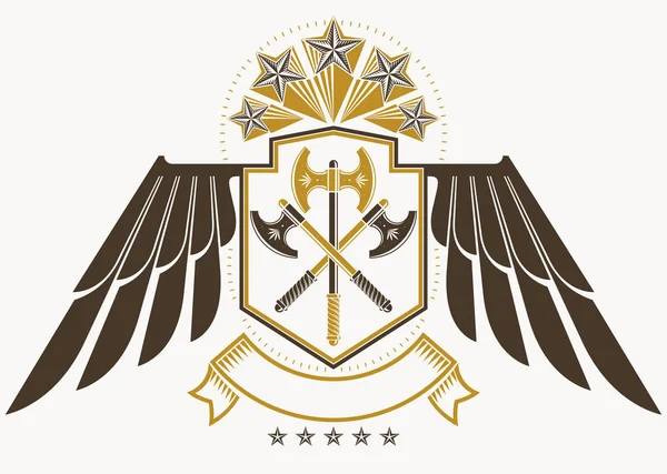 Icône emblème héraldique — Image vectorielle