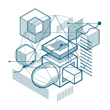 izometrik kafes şekiller ve resimler