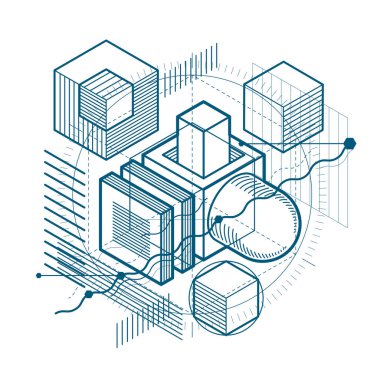 izometrik kafes şekiller ve resimler