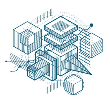 izometrik kafes şekiller ve resimler