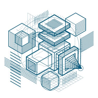 izometrik kafes şekiller ve resimler