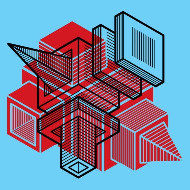 izometrik kafes şekiller ve resimler