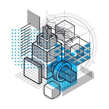 izometrik kafes şekiller ve resimler