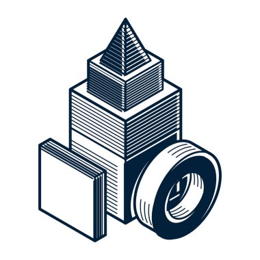 izometrik kafes şekiller ve resimler