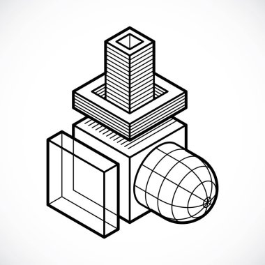 izometrik kafes şekiller ve resimler