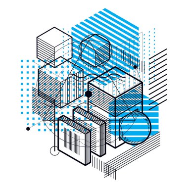 izometrik kafes şekiller ve resimler