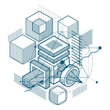 izometrik kafes şekiller ve resimler