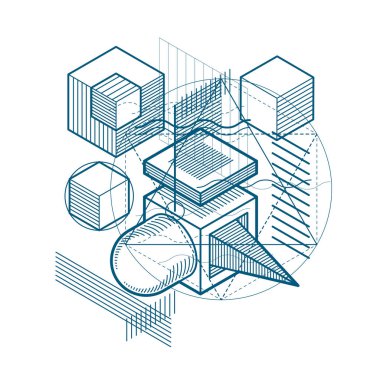 izometrik kafes şekiller ve resimler