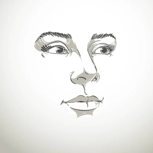 Mänskliga ansiktsuttryck — Stock vektor
