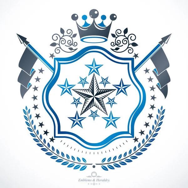 Icono del emblema heráldico — Vector de stock