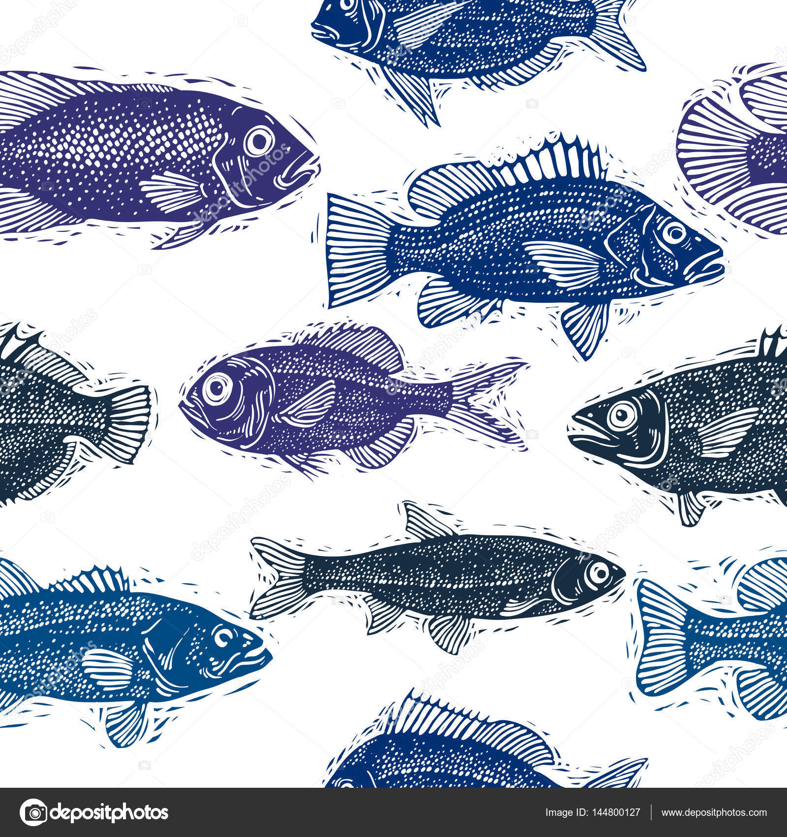 Fondos De Pantalla De Peces De Agua Dulce Patron Sin Fin De